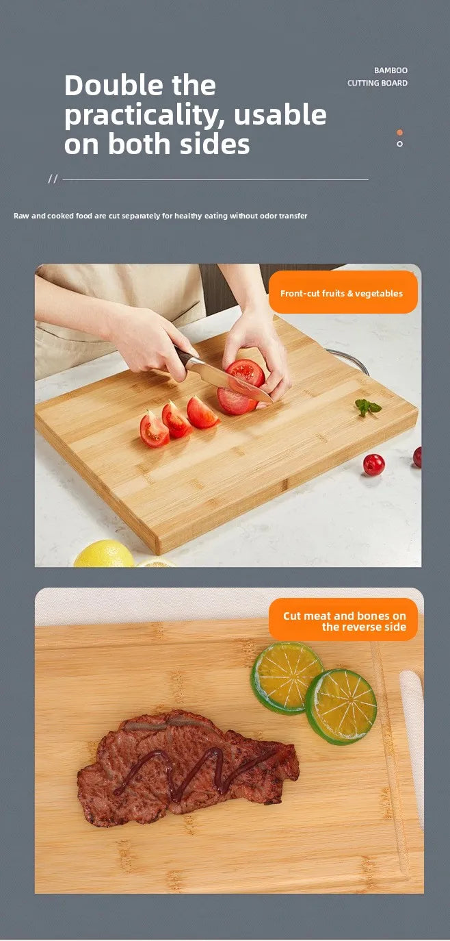 Double-Sided Bamboo Cutting Board